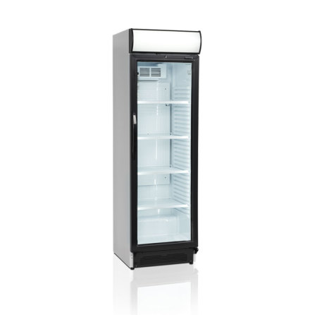 Kylskåp med glasdörr CEV425CP-I<br> inkl. belyst huv, Tefcold