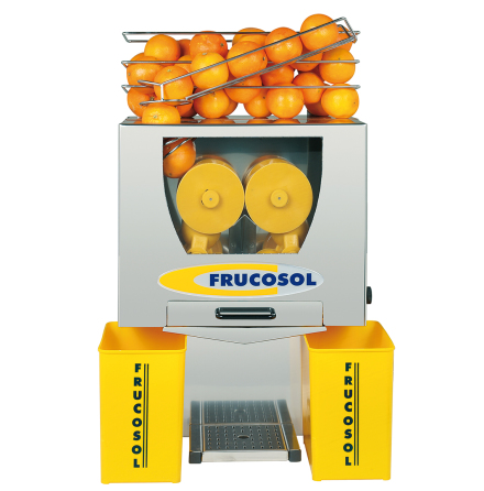 Juicemaskin automatisk 20-25 apelsiner/min max ø 85 mm dim. 470x370x735 mm